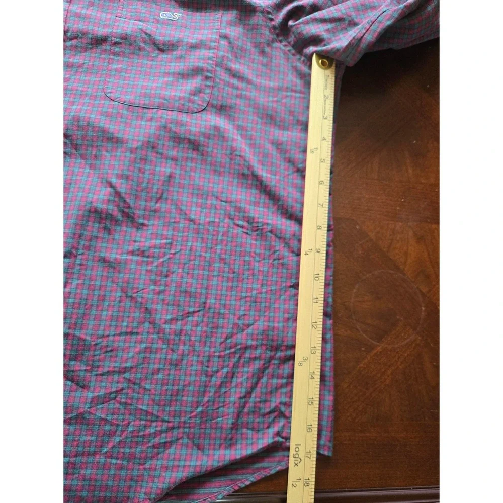 Vineyard Vines Performance Tucker Shirt XL Red Green‎ Check Classic Fit Mens